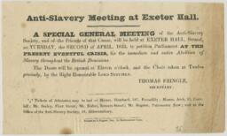 Anti-Slavery Meeting at Exeter Hall, April 2, 1833