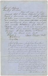 Letter to the St. Louis Circuit Court from James Johnston, October 15, 1853