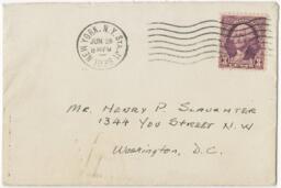 Correspondence from the Schomburg Family to Henry P. Slaughter, June 25, 1938