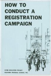 "How to Conduct a Registration Campaign", March 1968