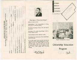 "Citizenship Education Program", circa 1966