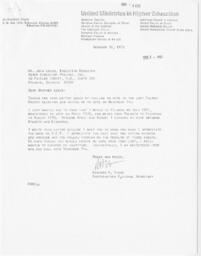 Correspondence to VEP, October 30, 1972