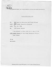 "Voter Education Project 1972 Annual Report"and Memo, 1973