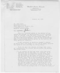 Correspondence from Edward Kennedy to John Lewis, October 26, 1971