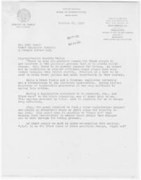 Correspondence from Dorothy Taylor to John Lewis, October 22, 1971