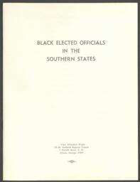 Black Elected Officials in the Southern States, January 10, 1969