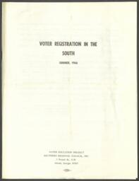 "Voter Registration in the South", 1966