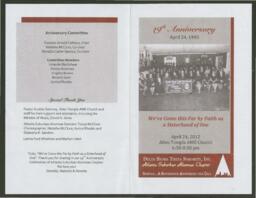 Delta Sigma Theta Sorority 19th Anniversary Program, April 24, 2012