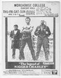 Movie Flyer for "The Legend of Nigger Charlie", circa 1979