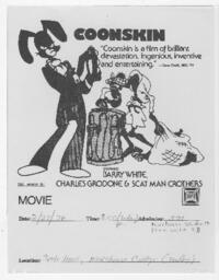 Movie Flyer for "Coonskin", circa 1975