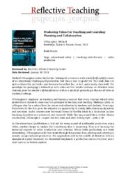 Producing Video For Teaching and Learning: Planning and Collaboration (Book Review), 2015