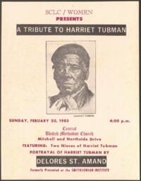 "A Tribute to Harriet Tubman" Event Flyer, 1983