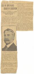 "Geo. M. Hope Heads Board of Education", January 9, 1914