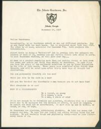 Correspondence to Atlanta Guardsmen From C. Miles, November 19, 1957