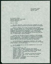 Correspondence to Dr. Harvey B. Smith From H. M. Collier and Raleigh A. Bryant, July 17, 1964