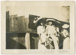 Women with Atlanta University Flag, March 30, 1912