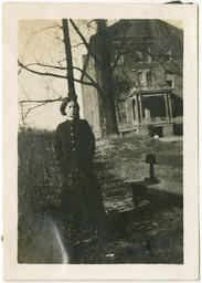 Woman in Front of a Building, circa 1911