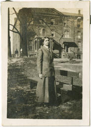 Woman in Front of a Building, circa 1911