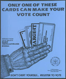 "Only One of These Cards Can Make Your Vote Count", circa 1980