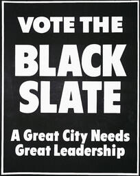 "Vote the Black Slate", circa 1975