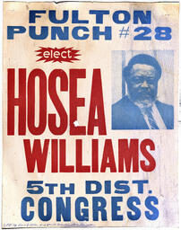 "Elect Hosea Williams", circa 1984