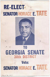 "Re-Elect Senator Horace E. Tate", circa 1976