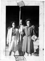 Group Standing in Front of Steps, circa 1942