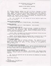 30th Anniversary Planning Committee Minutes, September 6, 1990