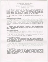 30th Anniversary Planning Committee Minutes, September 19, 1990