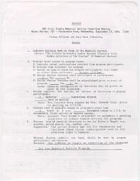 AUC Civil Rights Memorial Service Committee, September 19, 1990