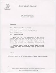 30th Anniversary Salute Memo, October 4, 1990