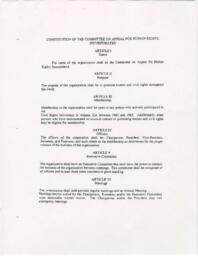 Constitution of COAHR Inc., circa 1990