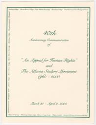 40th Anniversary Commemoration Program, 2000