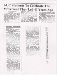 "AUC Students To Celebrate the Movement They Led 40 Years Ago", March 30, 2000