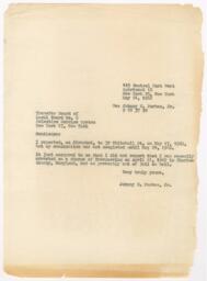 Correspondence to Local Board from Johnny E. Parham , May 24, 1962