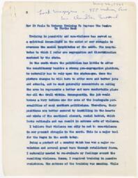 "How It Feels To Undergo Training To Repress the Desire To Strike", May 26, 1960