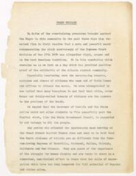 Press Release Regarding May 17 Demonstration and Table Tent, May 17, 1960