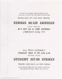 All Tech Assembly Table Tent, May 17, 1960