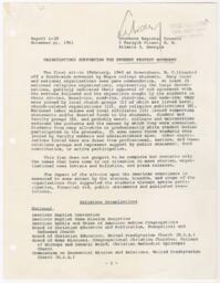 "Organizations Supporting the Student Protest Movement", November 30, 1961