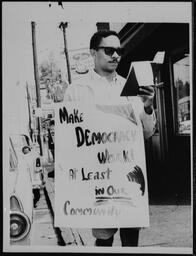 John Gibson Protesting, circa 1960