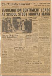 "Segregation Sentiment Leads At School Study Midway Mark", March 15, 1960