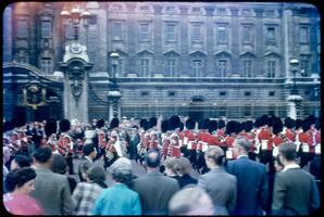 Crowd Watching Queen's Guard in Procession, circa 1955