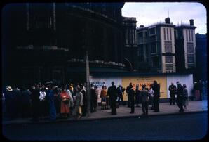 Group of People on a Sidewalk, circa 1955