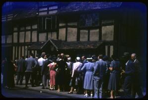 Crowd in Front of the Shakespeare Hostelrie, circa 1955