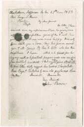 Correspondence [Photocopy], John Brown to Mrs. George L. Stearns, November 29, 1859