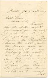 Correspondence, Franklin B. Sanborn to John Brown, January 28, 1857