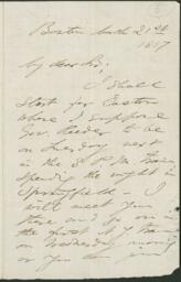 Correspondence, Franklin B. Sanborn to John Brown, March 21, 1857