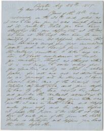 Correspondence, Franklin B. Sanborn to John Brown, August 28, 1857