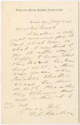 Correspondence, Franklin B. Sanborn to C. W. Ernst, January 18, 1889