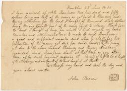 Contract Between John Brown and Seth Thompson, June 23, 1836